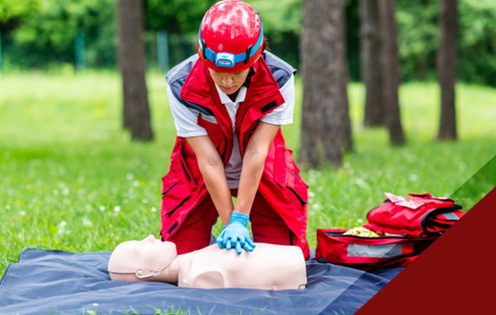 a woman performing cpr process